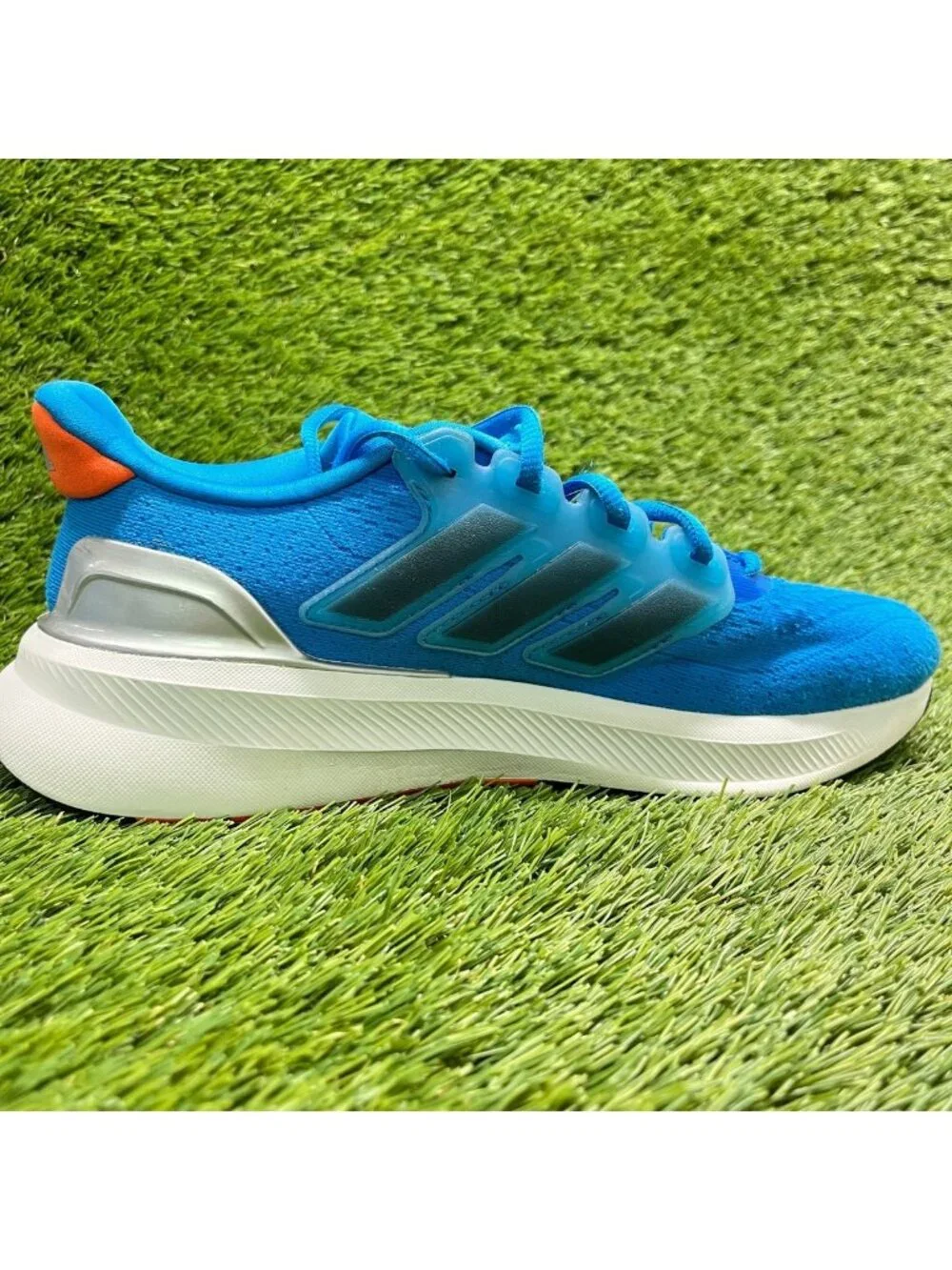 Adidas Ultrarun 5 Boys Size 7Y Blue Silver Black Athletic Running Shoes Sneakers